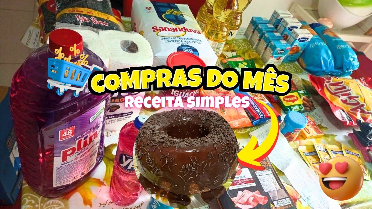Mostrei Minhas Compras do Mês 🛍️ + Fiz um Bolinho Mesclado Delícia + Mostrei um recebido | Lar da Jô