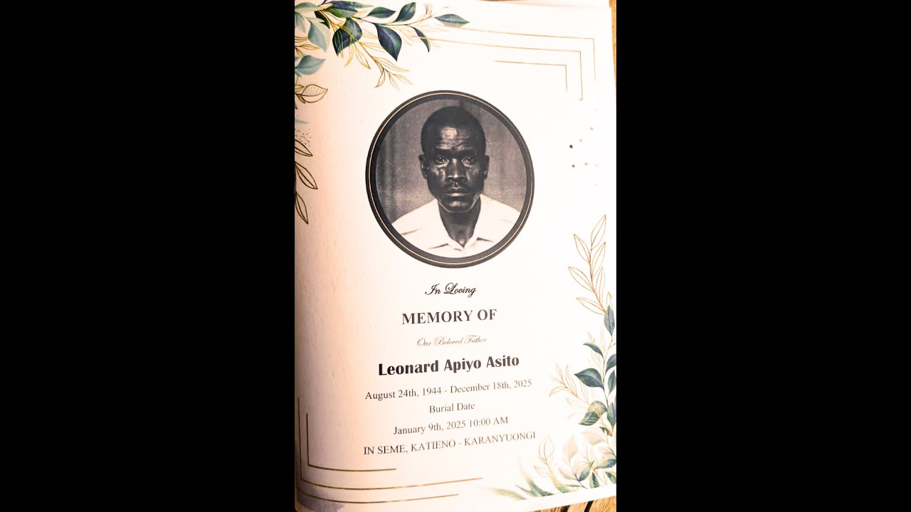 Celebrating Life Of Leonard Apiyo Asito.