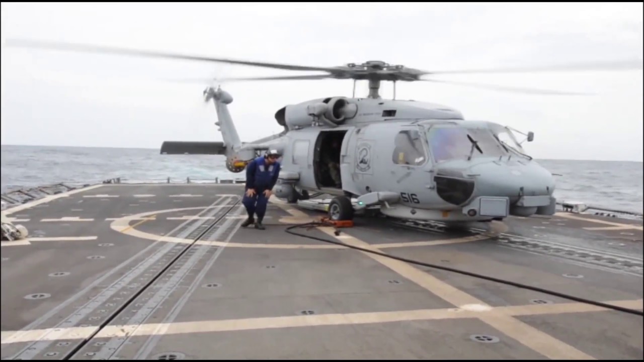 SH-60B Sea Hawk Prepares to Take Off From the Oliver Hazard Perry