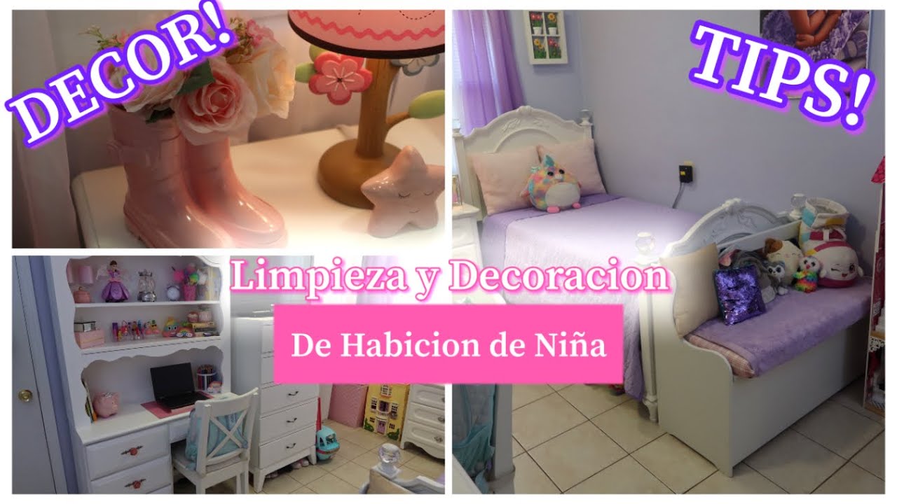 LIMPIEZA Y DECORACIÓN DE HABITACIÓN  DE MI HIJA / IDEAS DECORACIÓN HABITACIÓN NIÑA