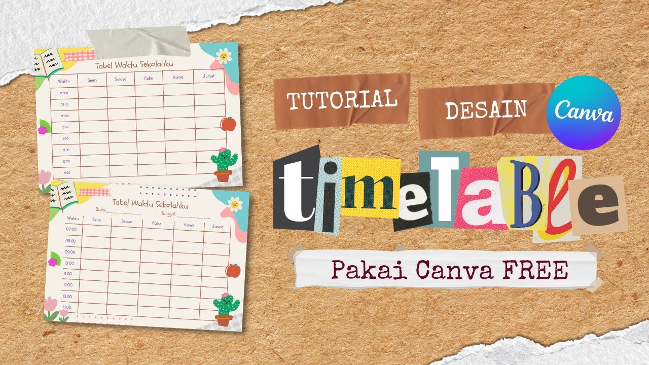 Bikin Scedule Jadwal Sekolah di Canva FREE! Cocok Banget Buat Anak Sekolahan