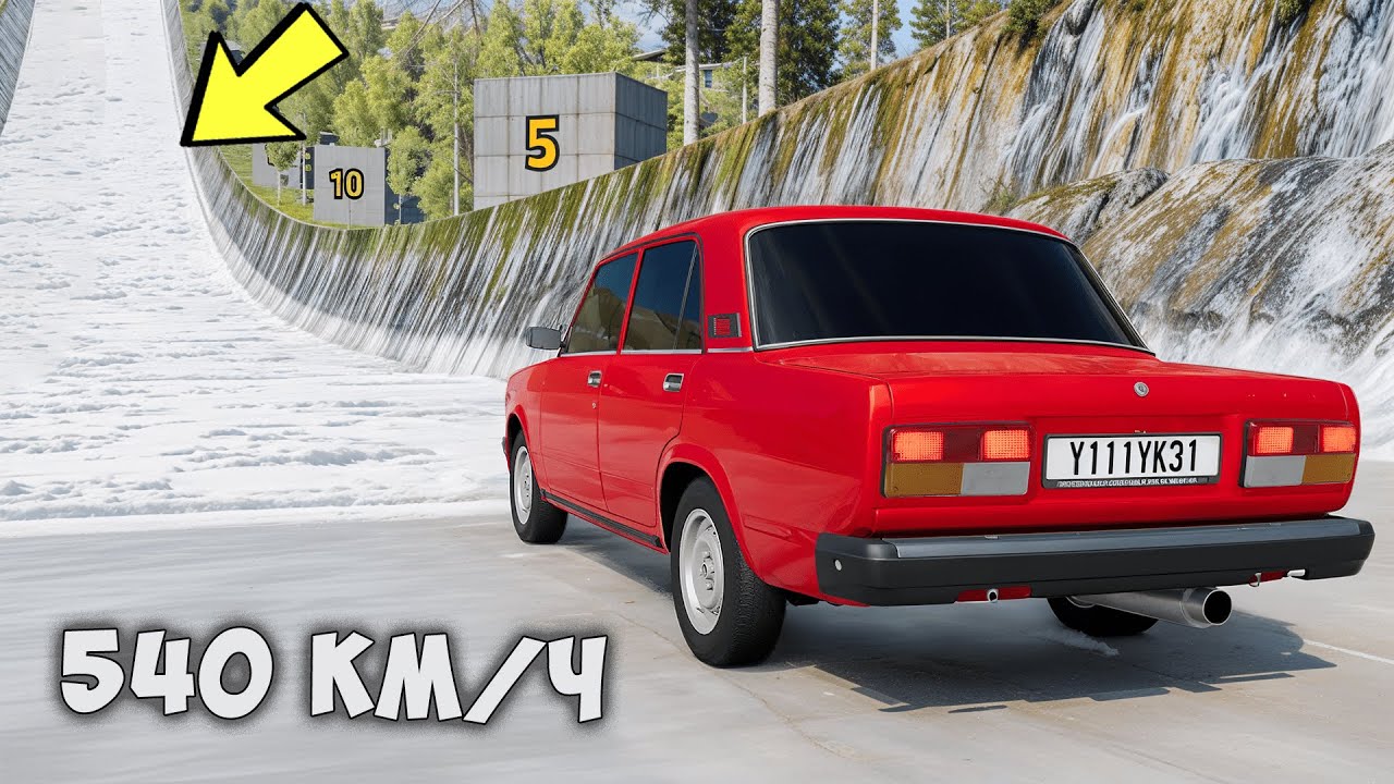 КАК ВЫСОКО НОВАЯ ЧИТ ЖИГУЛИ СМОЖЕТ ЗАБРАТЬСЯ ПО СНЕЖНОЙ СТЕНЕ! ЭКСПЕРИМЕНТЫ BeamNG Drive