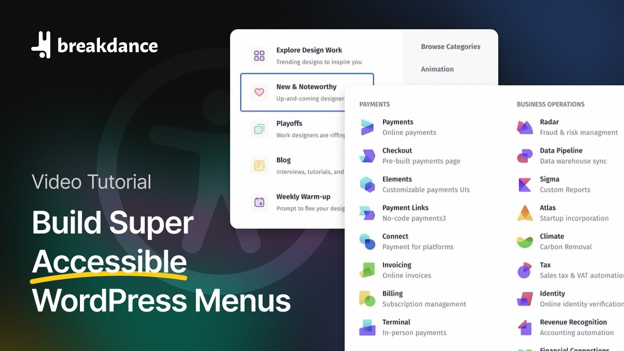 Automatically Build Super Accessible WordPress Menus With Breakdance