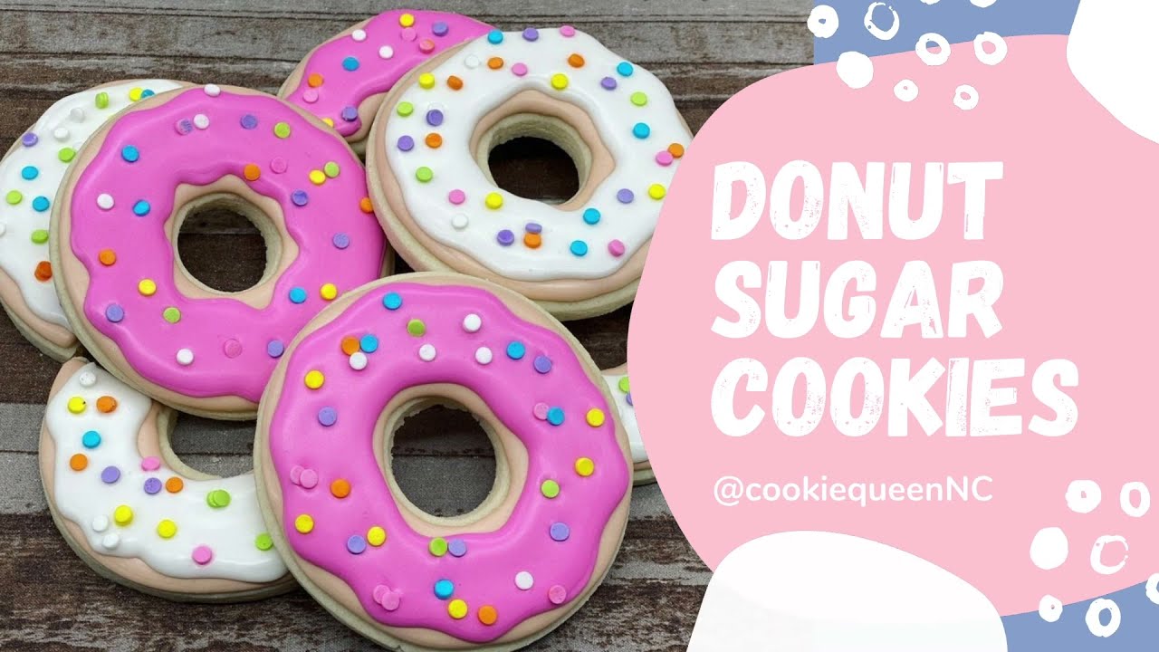 Easy Beginner Royal Icing Sprinkle Donut Cookie Decorating Tutorial