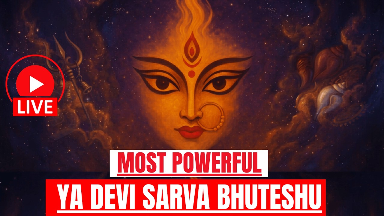 🔴LIVE🔴Ya Devi Sarvbhuteshu | GODDESS DURGA STUTI | mantra for POSITIVE ENERGY, PROSPERITY & SUCCESS