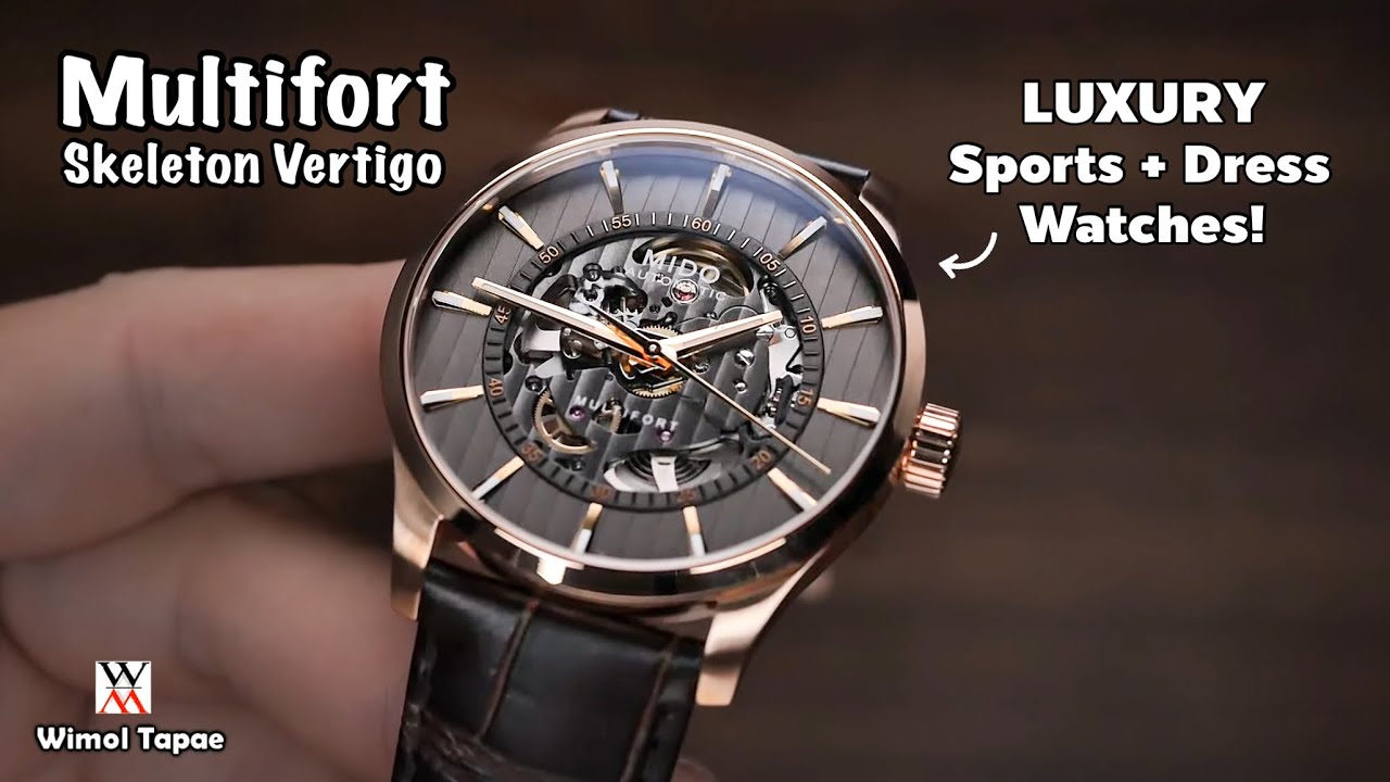 Luxury Sports Dress Watch! Mido Multifort Skeleton Vertigo Rosegold - Wimol Tapae