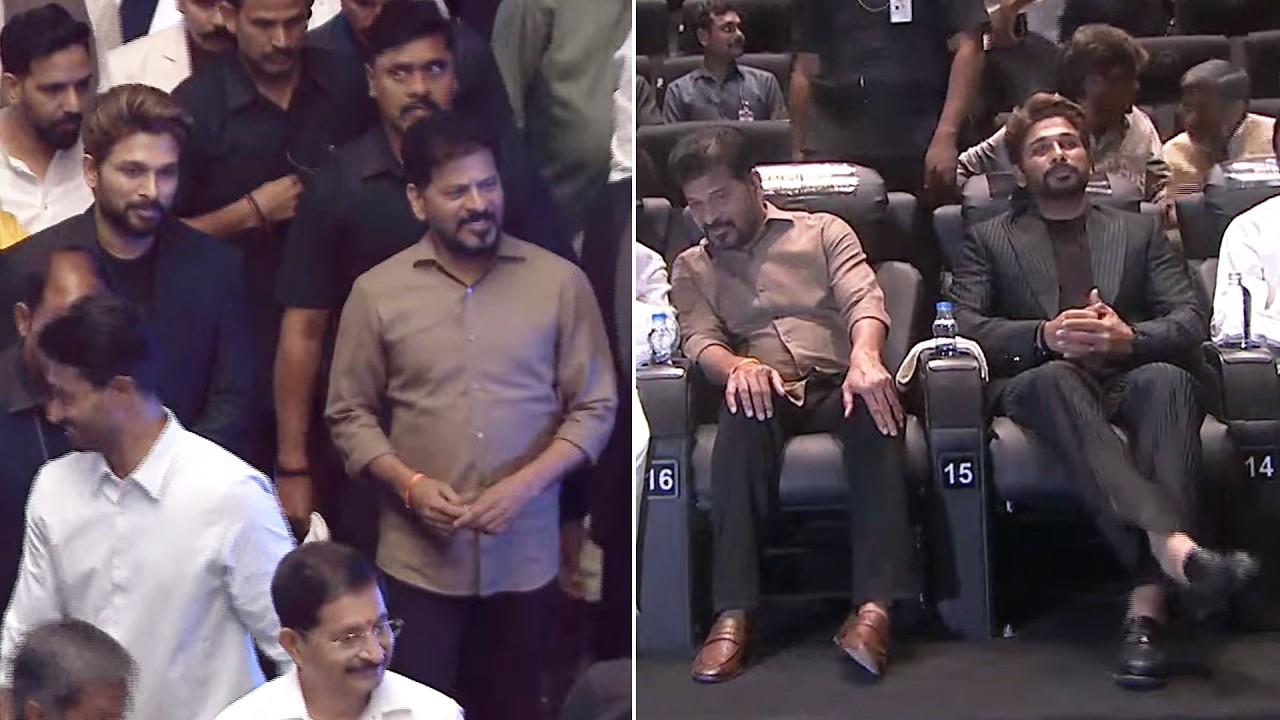 Allu Arjun & CM Revanth Reddy Visuals @ ALLU CINEMAS Grand Launch Event