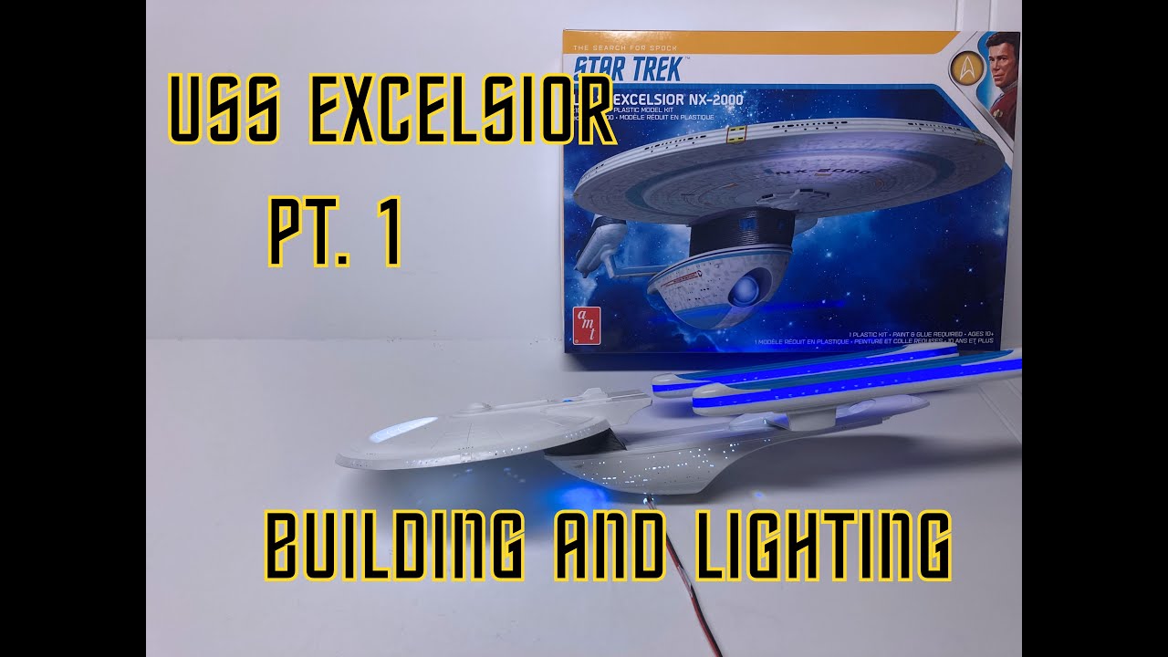 Выпуск 2021 г. 1/1000 USS Excelsior, сборка PT 2. - Строительство и освещение.