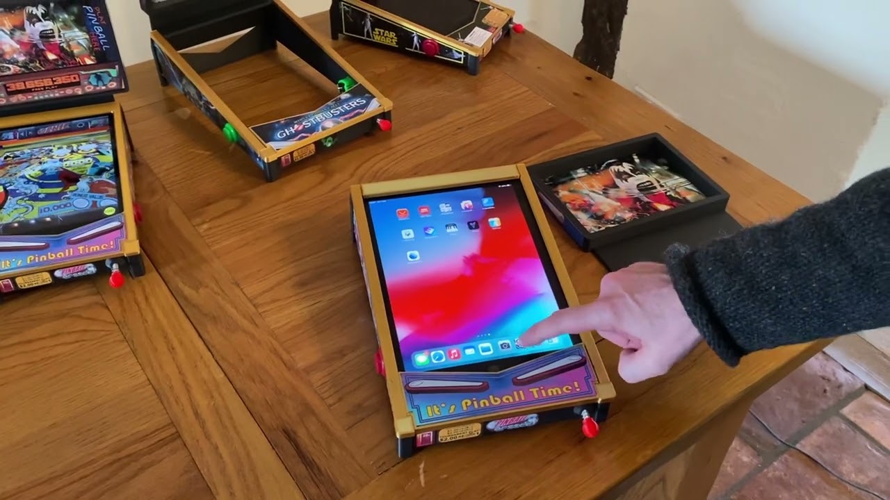 Virtual pinball cabinet for full sized ipad