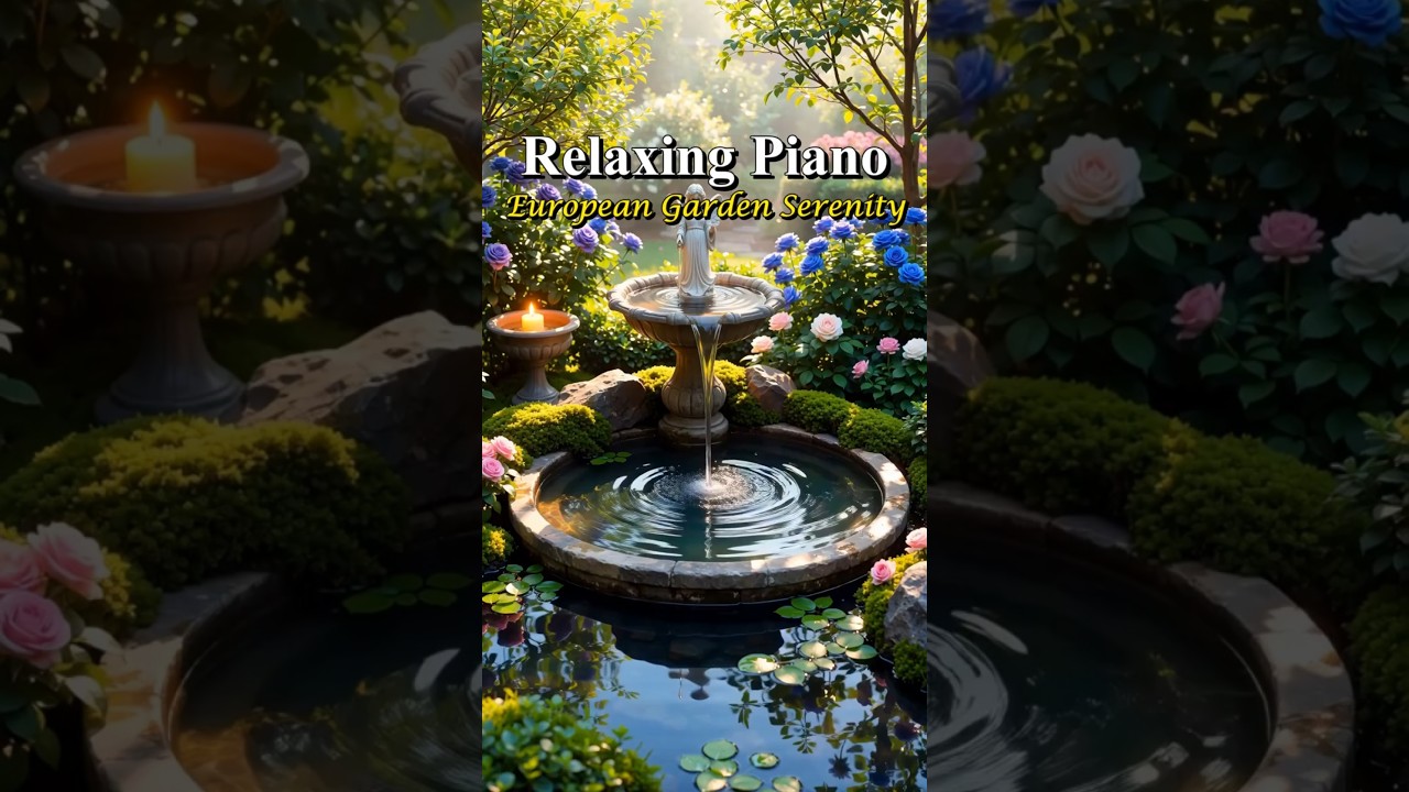Ethereal Piano Bliss with Hidden Garden Fountain Sounds #DeepSleep #WorkFocus #AnxietyRelief