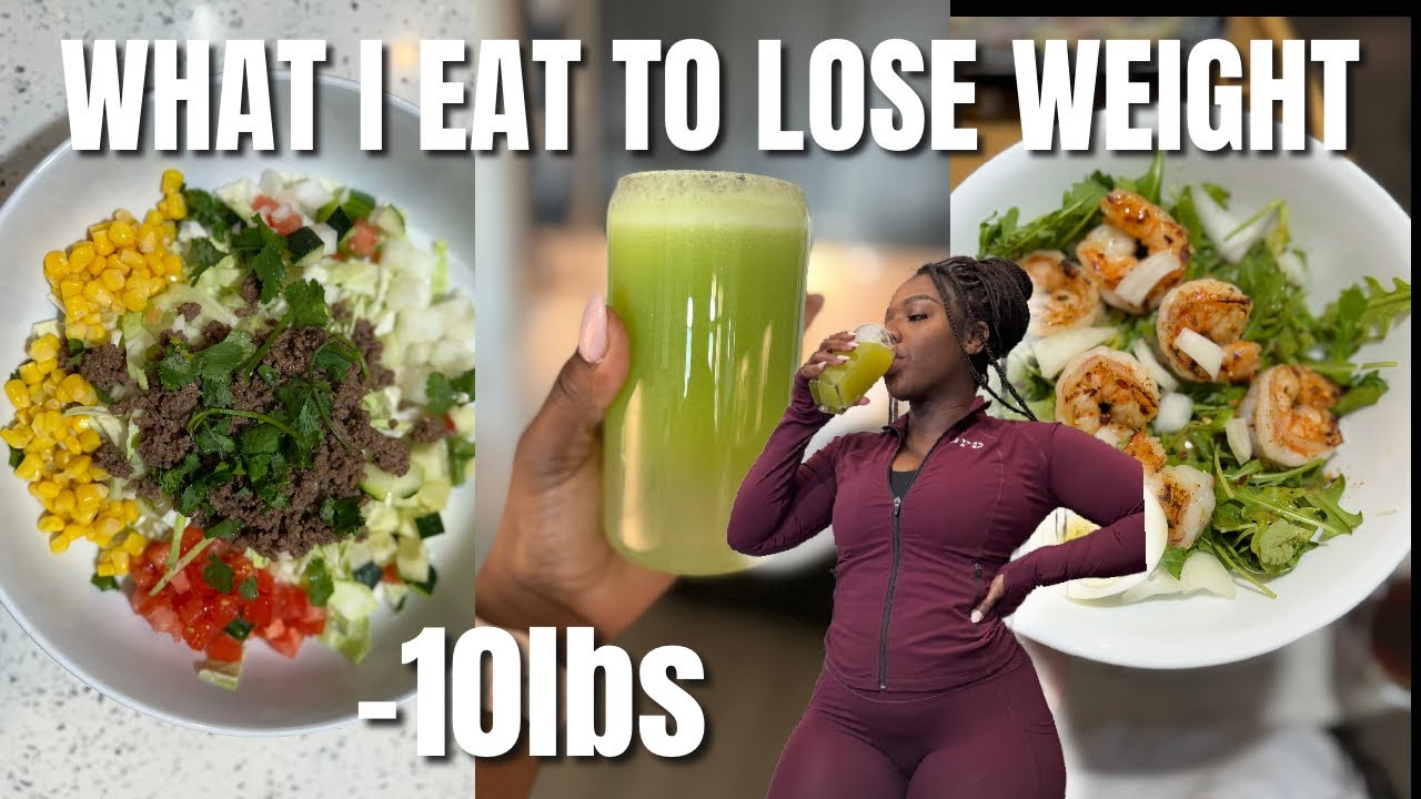 WHAT I EAT IN A DAY TO LOSE WEIGHT!(INTERMITTENT FASTING 16/8 RESULTS) | Down 10lbs