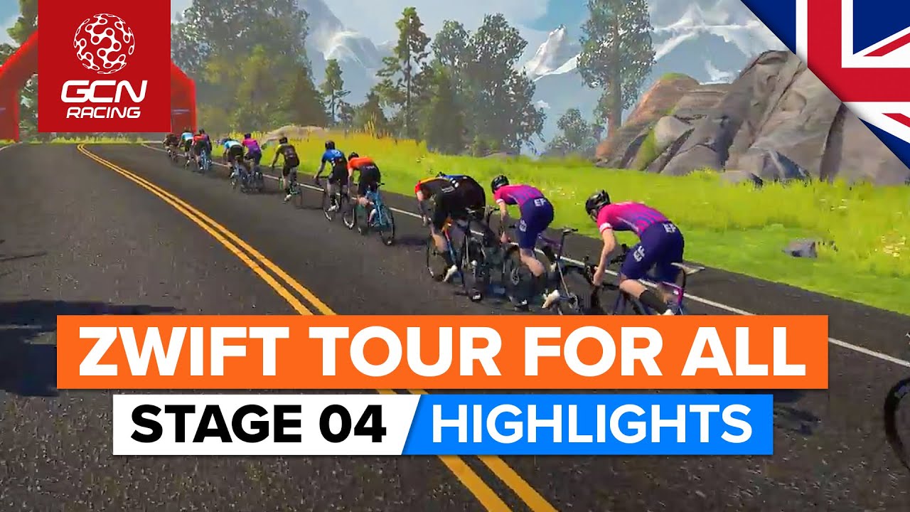 Zwift Tour For All Stage 4 Highlights | Elite Men's & Women's Races: Watopia Sprint Stage
