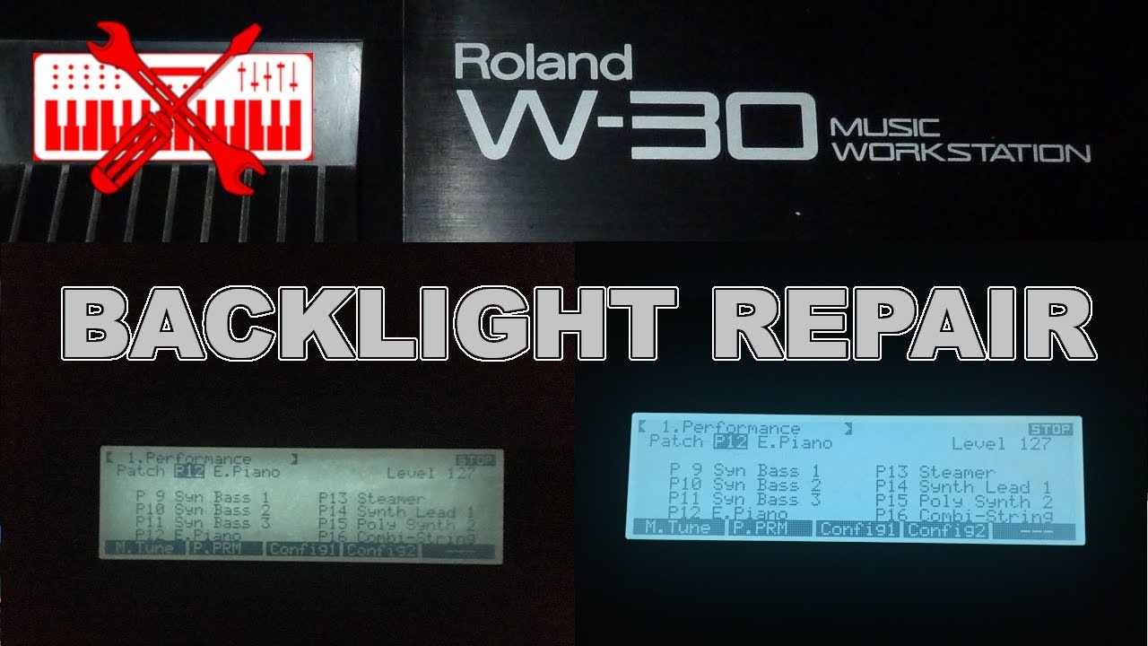 Roland W30 Sampler Backlight repair