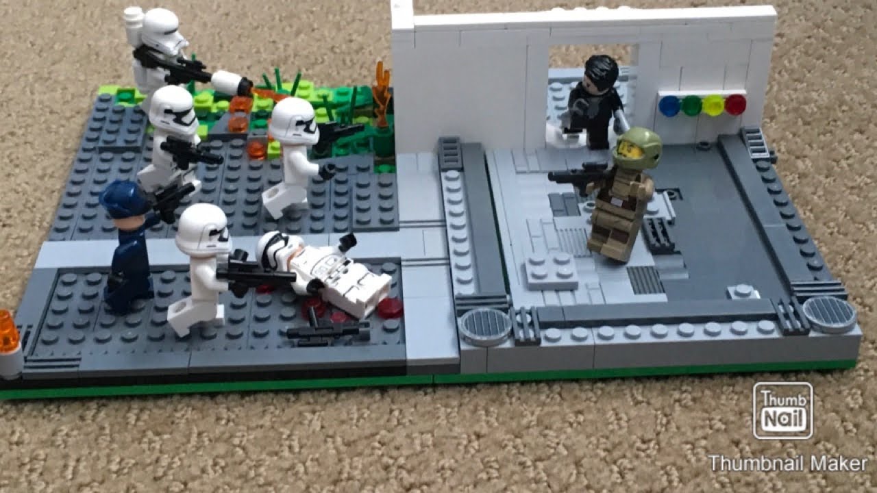 First Order attack on D&rsquo;Qar MOC. Intergalactic Bricks MOC contest