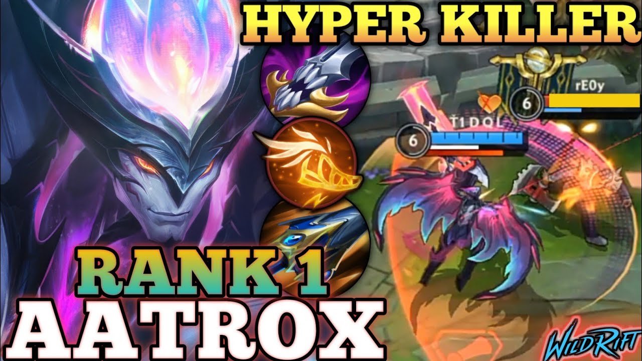 AATROX HARD CARRY MVP PLAY! OVERPOWER META BUILD ABUSE - TOP 1 GLOBAL AATROX BY Ť1 D Q L - WILD RIFT
