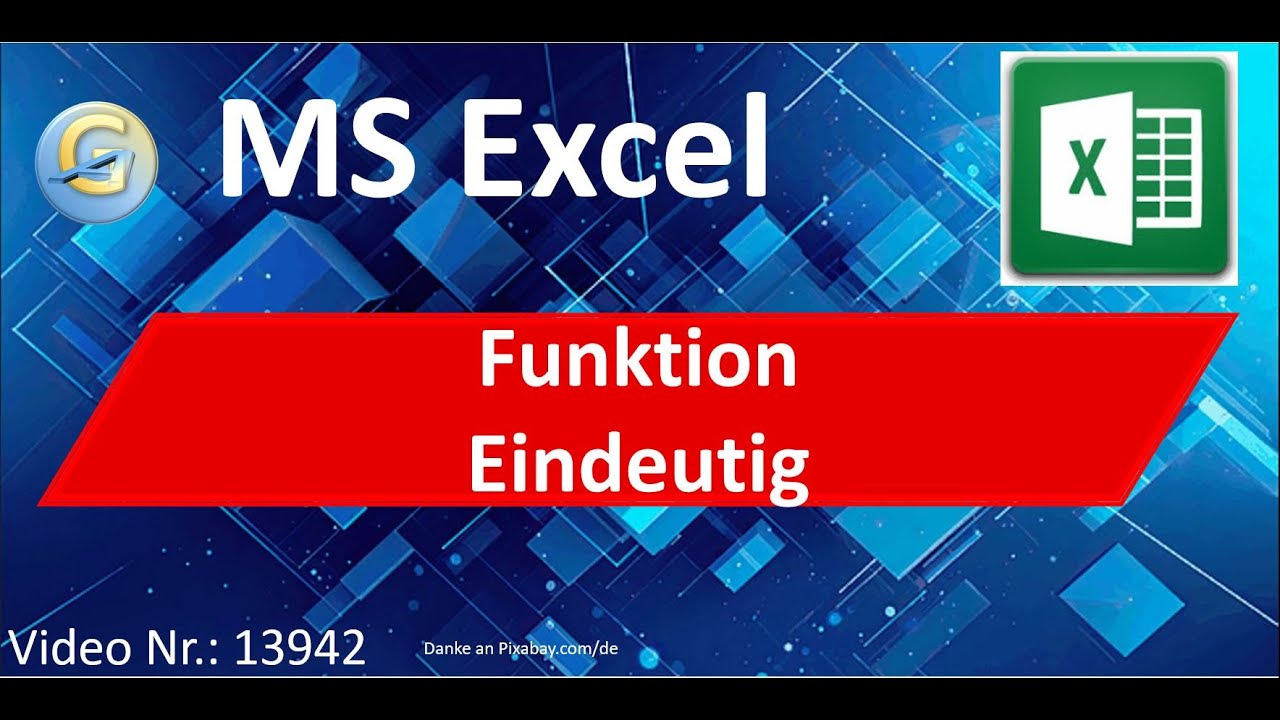 Mit Funktion Eindeutig doppelte Werte  loswerden | Excel Tipp 13942 | deutsch | Andreas Ganster