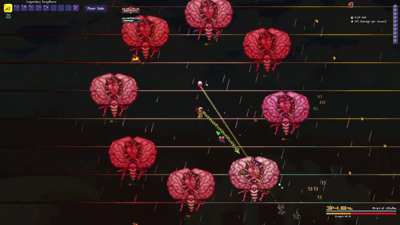 Terraria Infernum Hitless, Brain of Cthulu (No Adren/Rage)