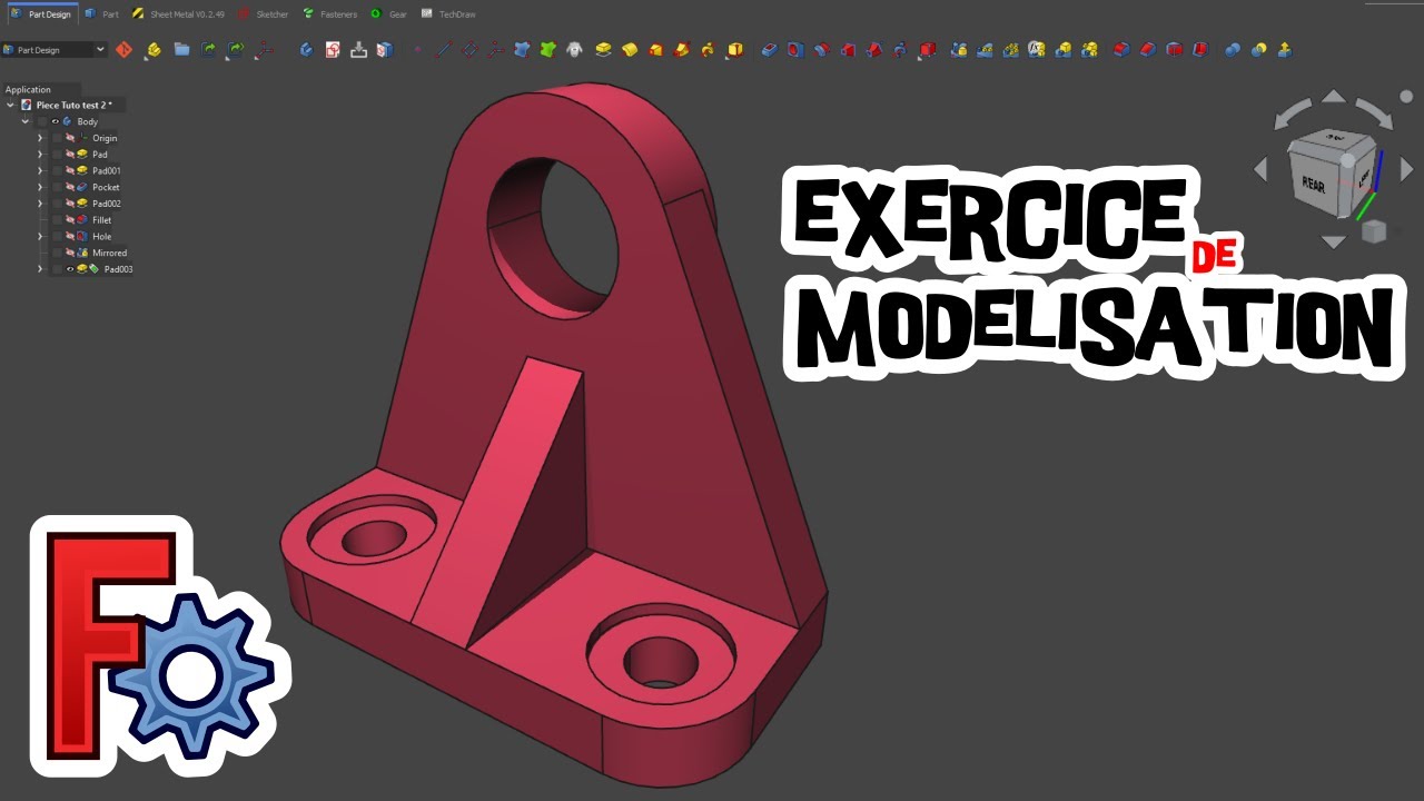 [TUTO] - FreeCAD - Exercice de modélisation #1