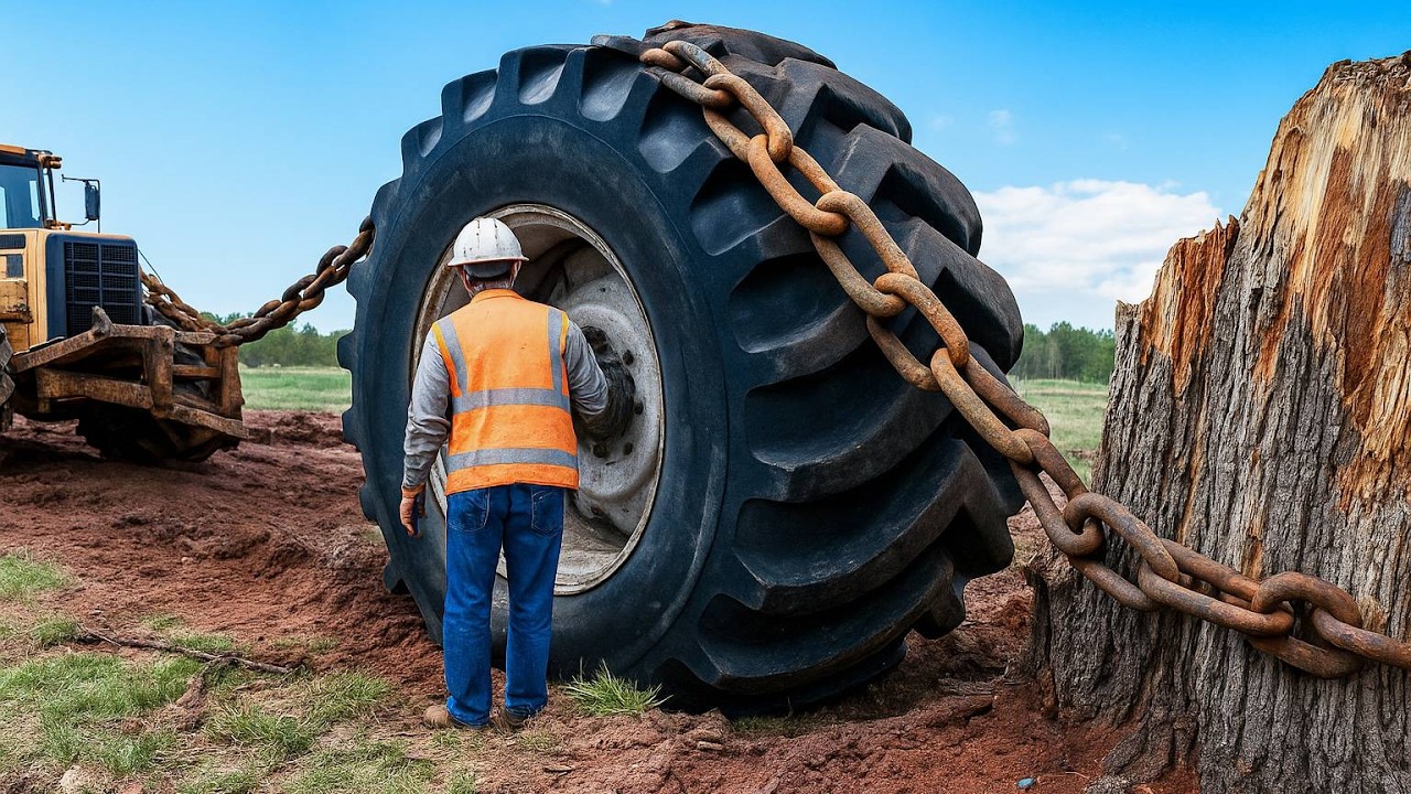 Giant Chainsaw Machines at Full Power – Extreme & Dangerous Tree Cutting