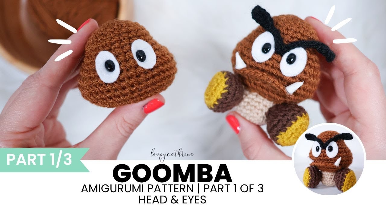 Goomba Amigurumi Pattern Part One | Head & Eye Placement | Crochet-along