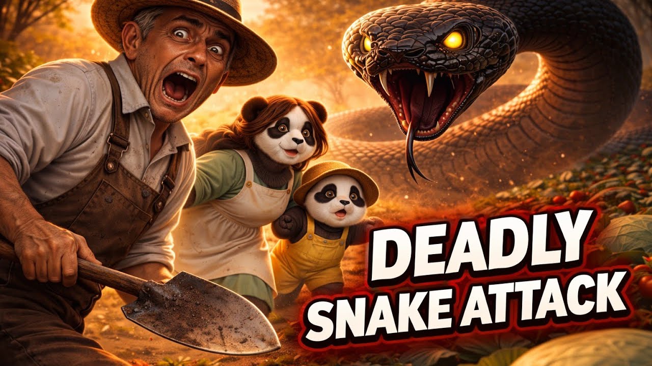 Deadly Snake Attack😱A Heroic Panda🐼 Rescue. 