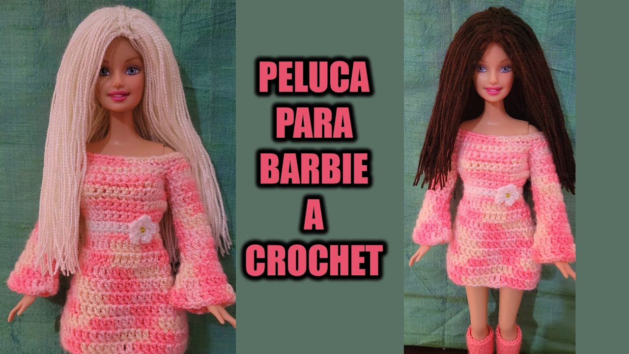 PELUCA PARA MUÑECA BARBIE A CROCHET || PASO A PASO