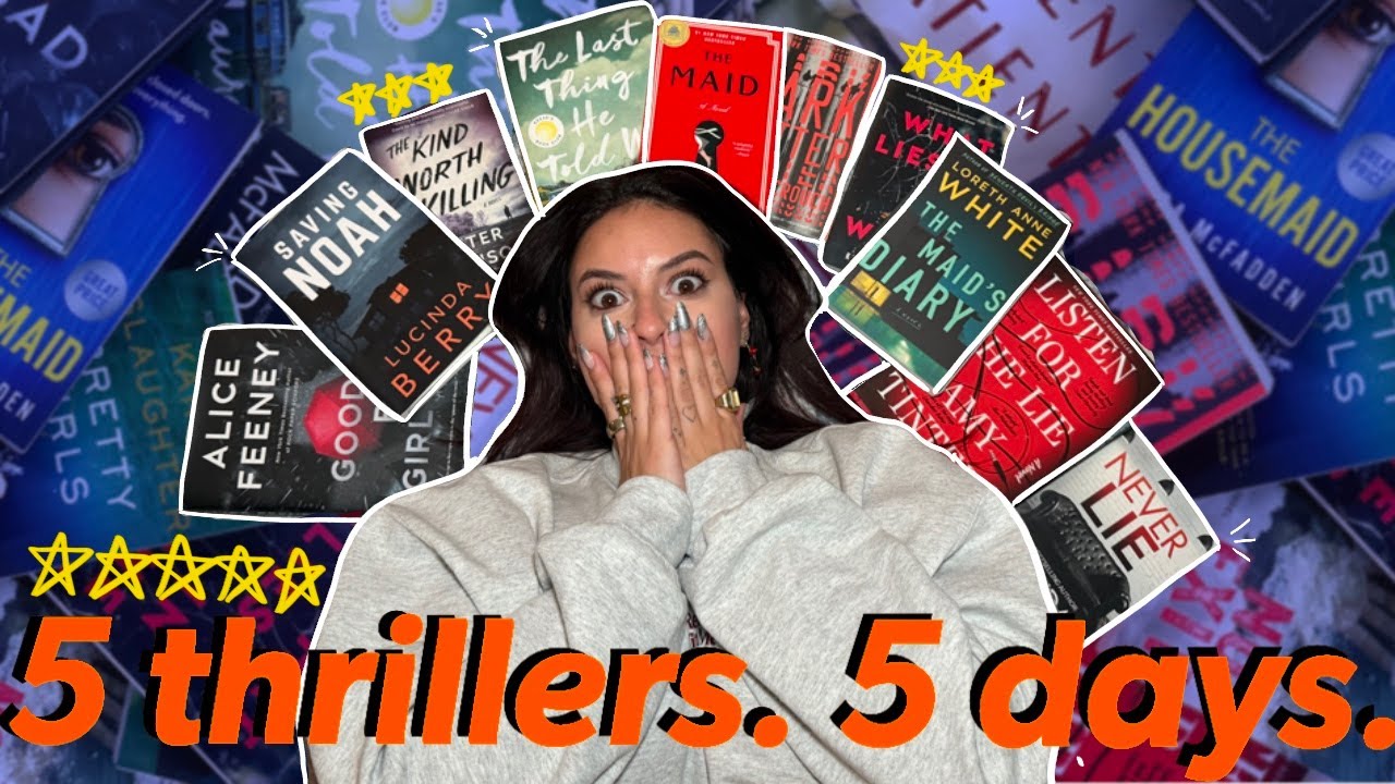 Я ПРОЧИТАЛА 5 ТРИЛЛЕРОВ ЗА 5 ДНЕЙ | хаотичный видеоблог о чтении 🔪📚😨