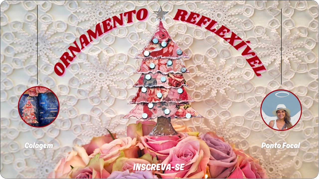 CRIANDO 1 ORNAMENTO COM 3 FUNçÕES - COLAGEM QUE REFLETE LUZ