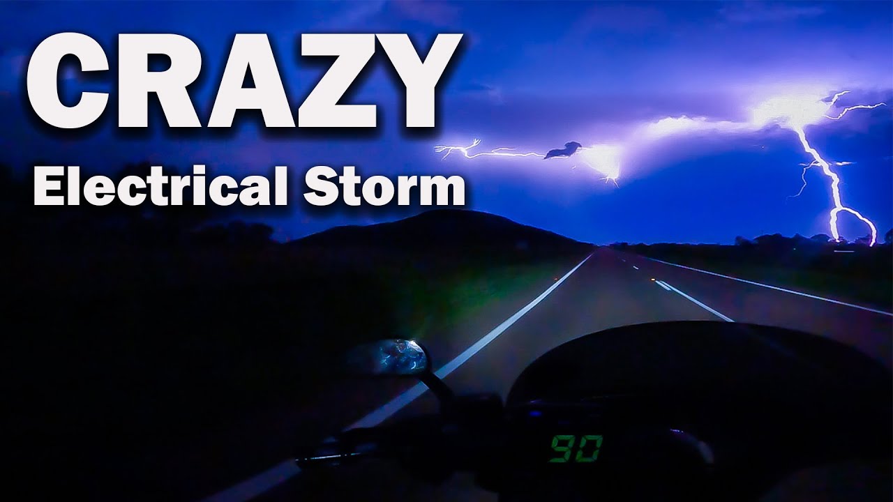 Motorbiking riding through an electrical storm, ends our trip !