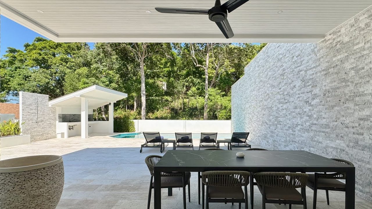 #Samui for rent ~5k$/month  3 bdr garden villa B3 near Fisherman's village in Bophut⤵️