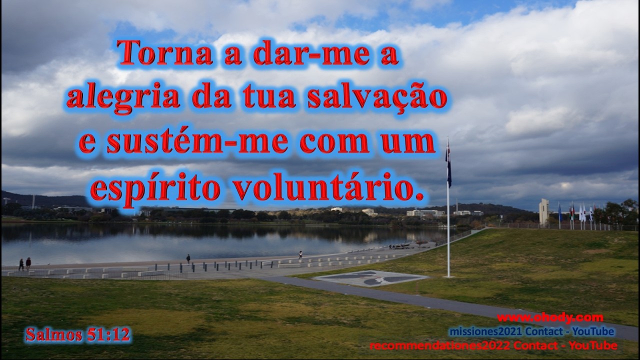 Salmos 51:12 com música instrumental - Português