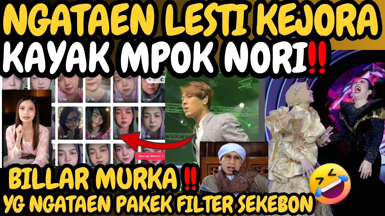 So'- so'an ngataen Lesti Kejora kayak mpok nori, Netizen: "wajah aja pakek Filter sekebon - Leslar