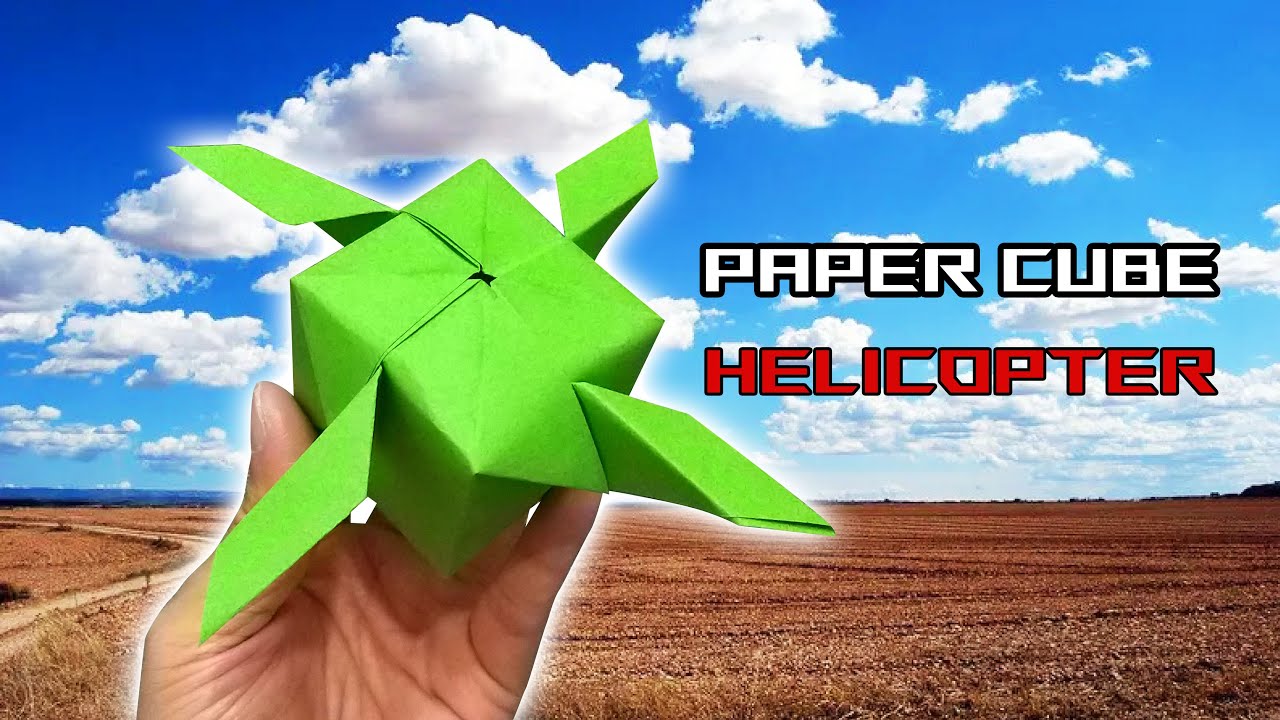 Paper Cube Helicopter | Papercraft Tutorial