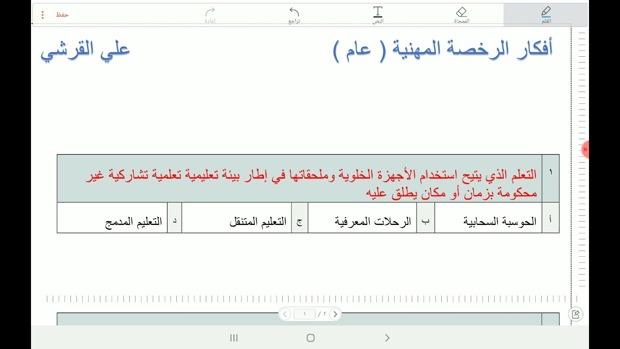 الرخصة المهنية عام
