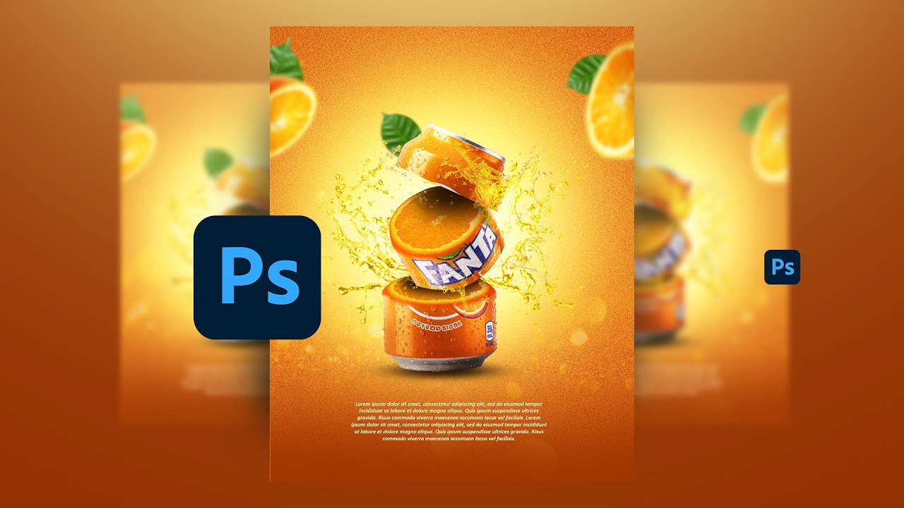 How to Design a Stunning Fanta Poster in Photoshop – Step-by-Step Tutorial