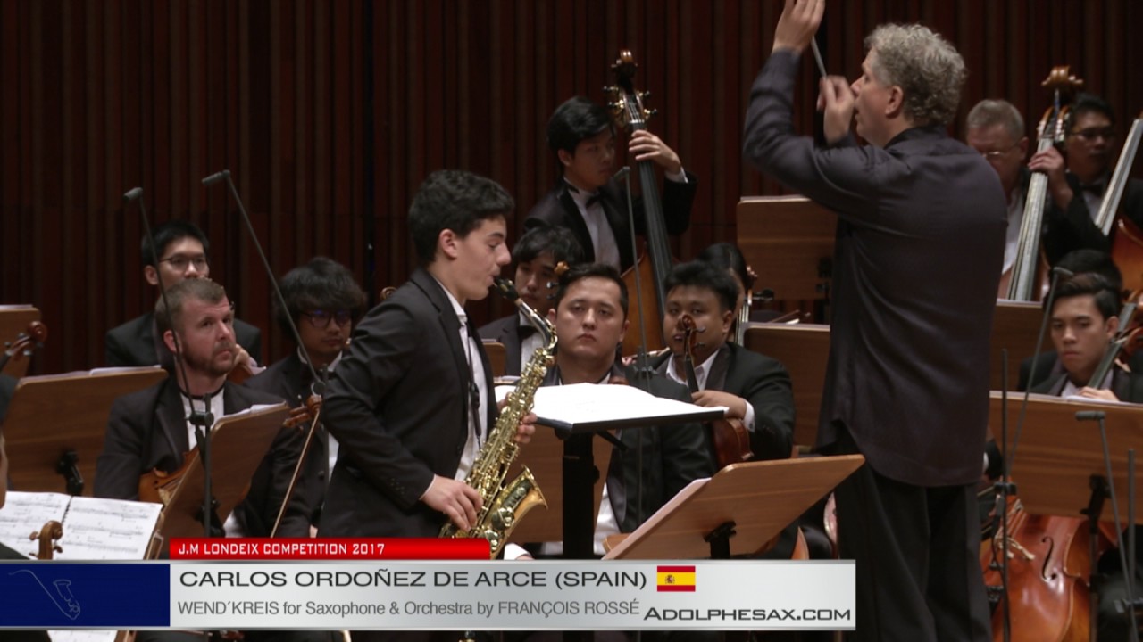 Londeix 2017   Final   Carlos Ordonez de Arce Spain  Wend’kreis for Saxophone and Orchestra by Franc
