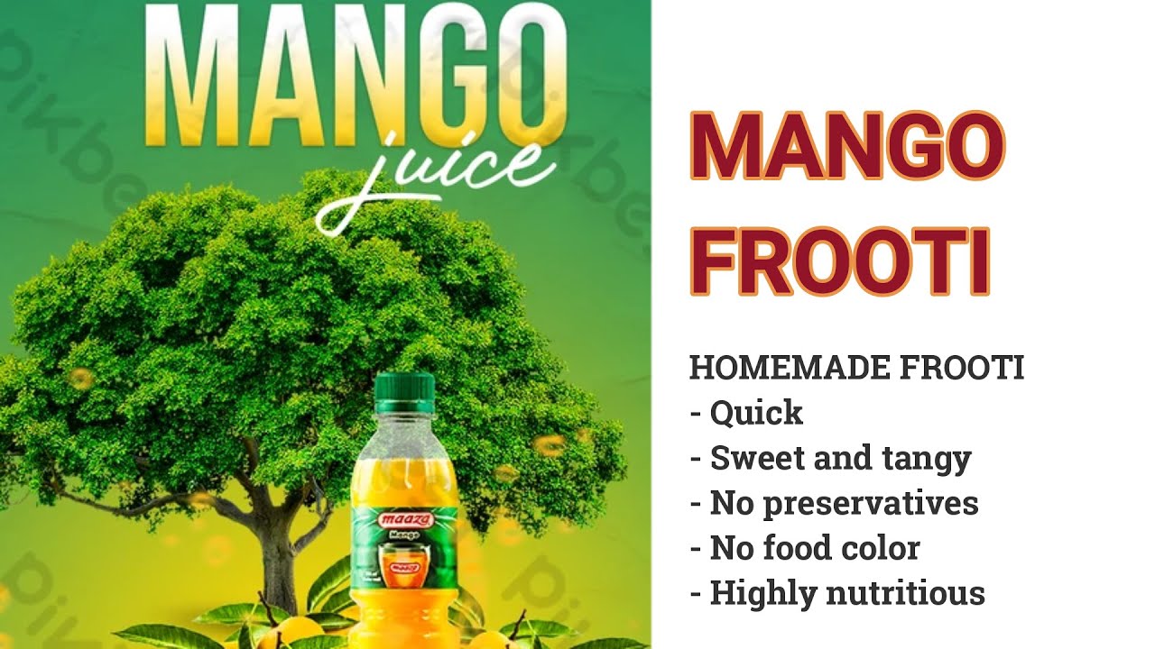 frooty recipe | Homemade mango frooti recipe | Quick, Sweet and Tangy #mangojuice  #homemadejuice