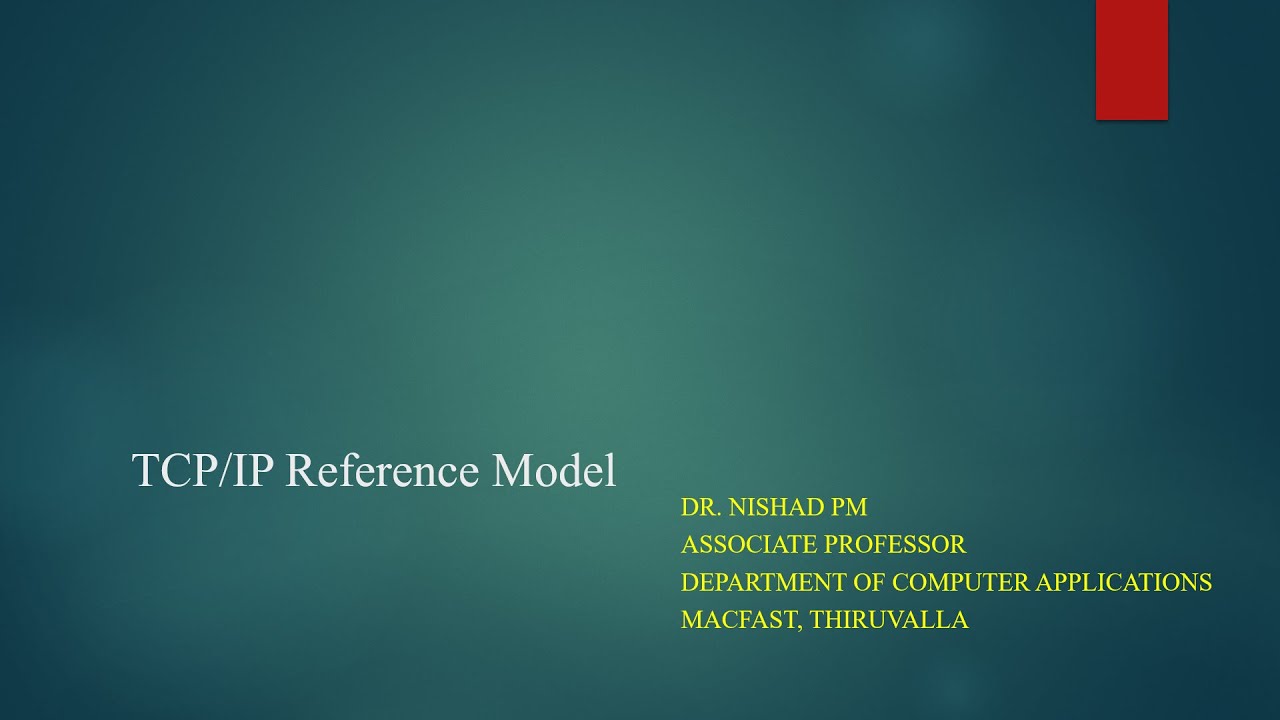 Lec-26 | TCP/IP Reference Model Malayalam
