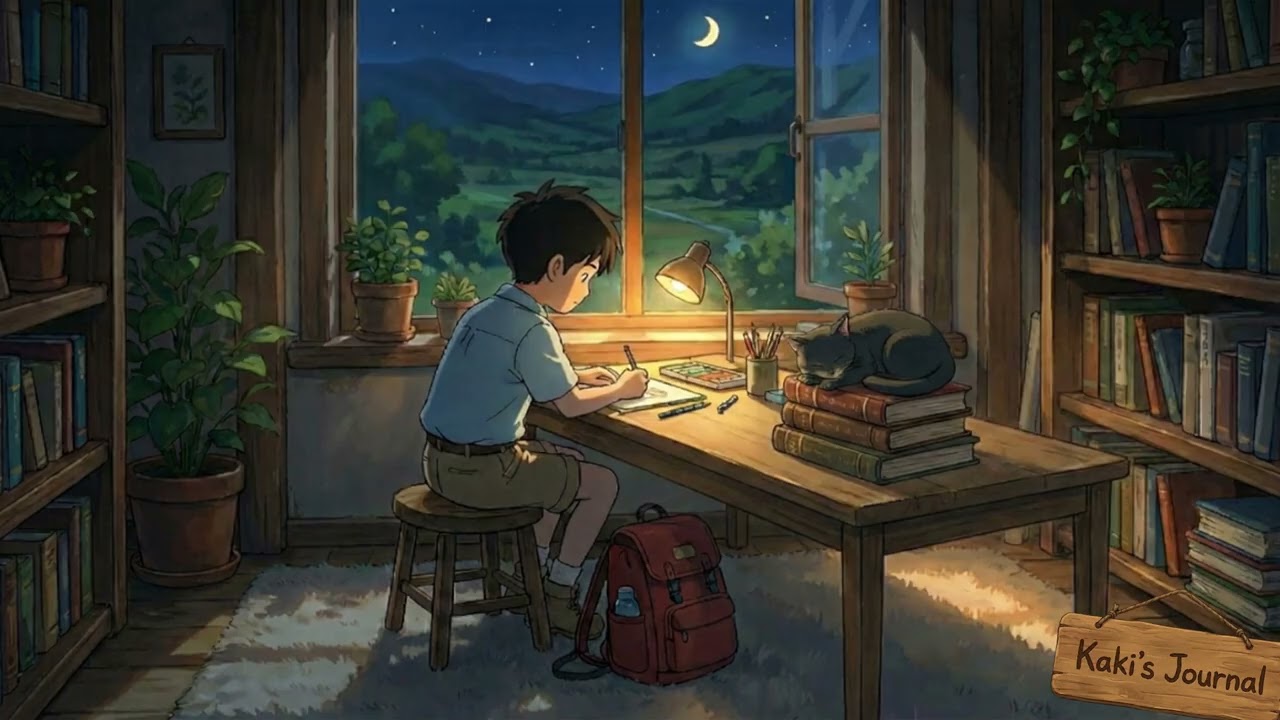 Late night stody session with Kaki 📚 lofi hip hop beats to relax/study to