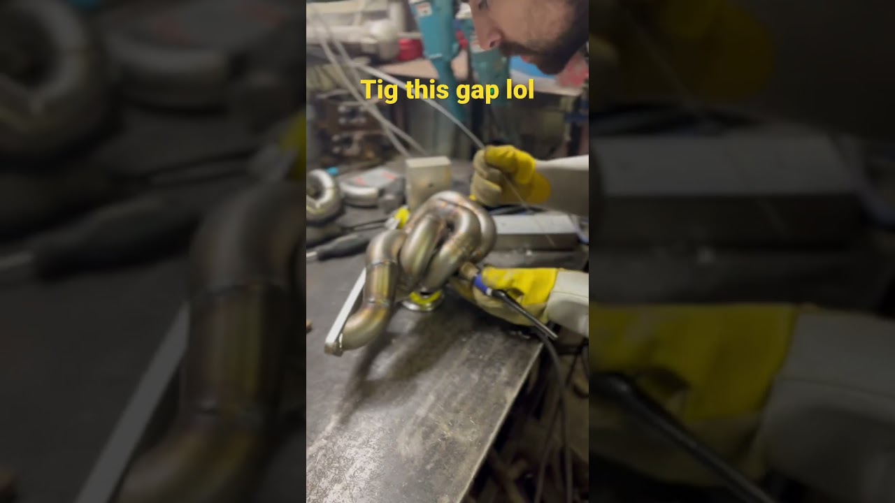 Welding the impossible pipe on the turbo manifold