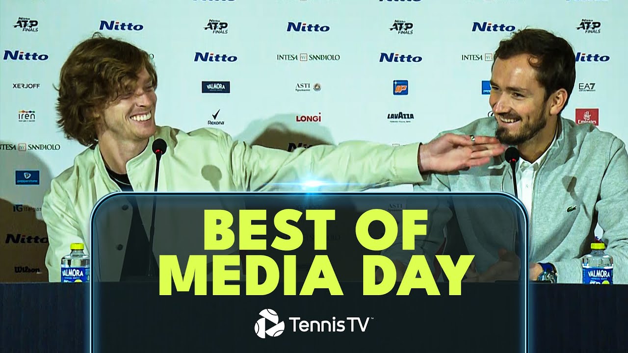 Rublev & Medvedev Bromance, Alcaraz On Debut & Djokovic Singing | Best Of Nitto ATP Finals Media Day