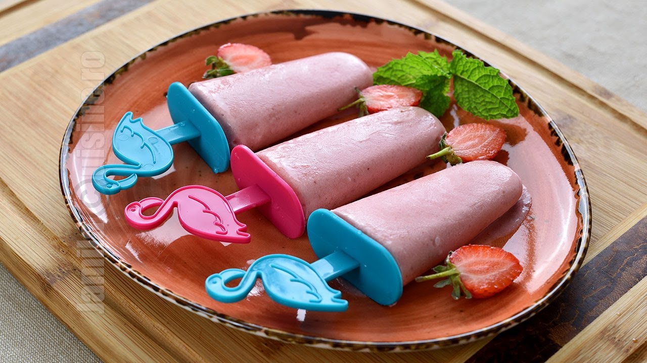 Inghetata cu capsuni si mascarpone fara zahar, reteta perfecta pentru vara
