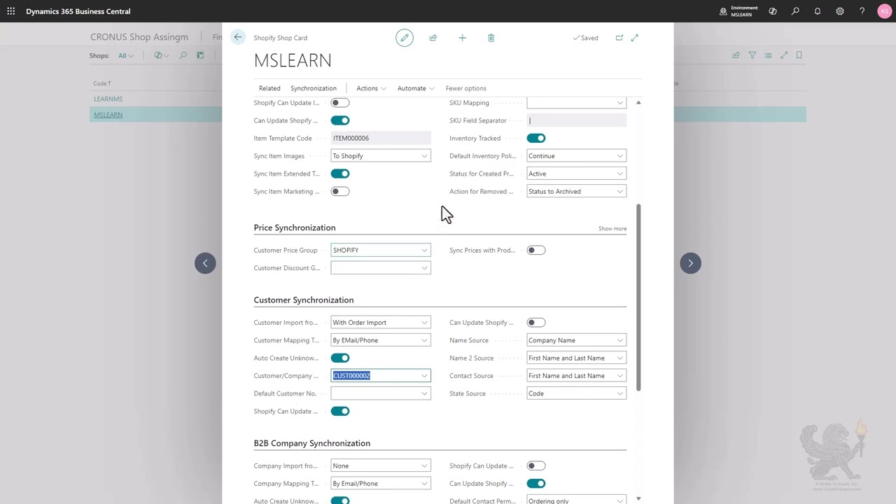 Guide To Syncing Items Between Shopify and Dynamics 365 Business Central