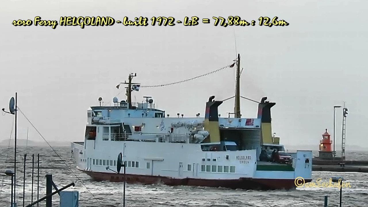 ferry HELGOLAND DCNN Emden depature cancelled U-turn 10 BFT storm Felix Fahrt storniert Kehrtwende
