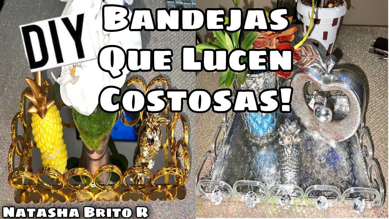 DIY: Bandejas que Lucen Costosas/ Haz tus Propias Bandejas Decorativas con Poco Dinero!!!