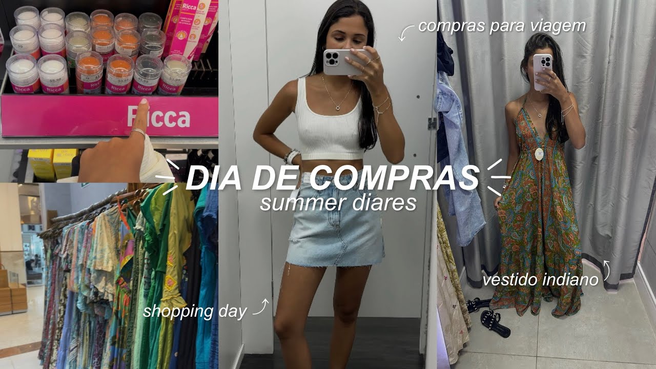 vlog: dia de compras - summer diaries, shopping day, pegando minha CNH, pré viagem