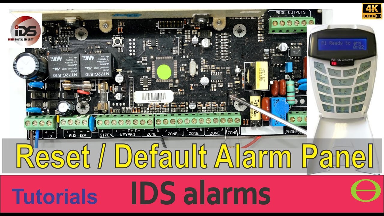 How to default or reset an IDS alarm panel