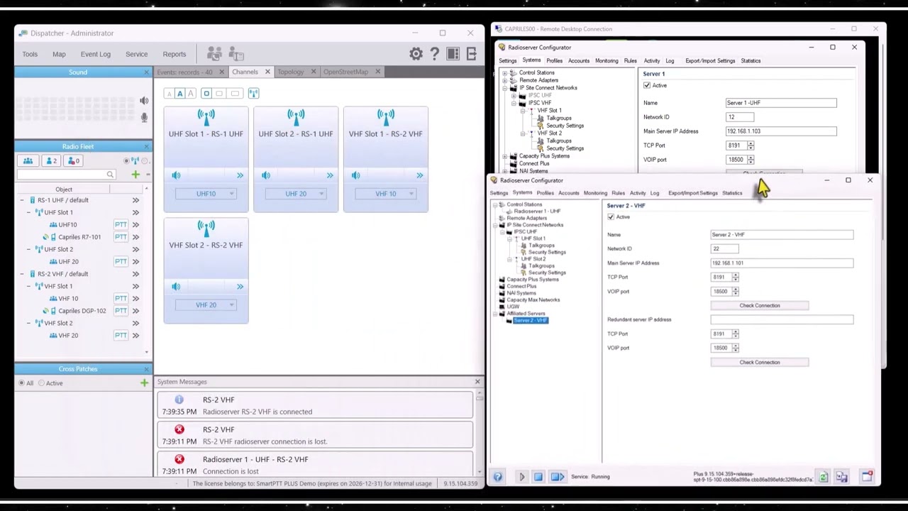 SmartPTT - Inter Server Patching (Spanish)