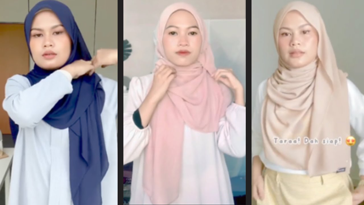 5 GAYA CANTIK TUTORIAL SHAWL SIMPLE &ndash; CARA PAKAI TUDUNG SHAWL SIMPLE CANTIK DAN ANGGUN