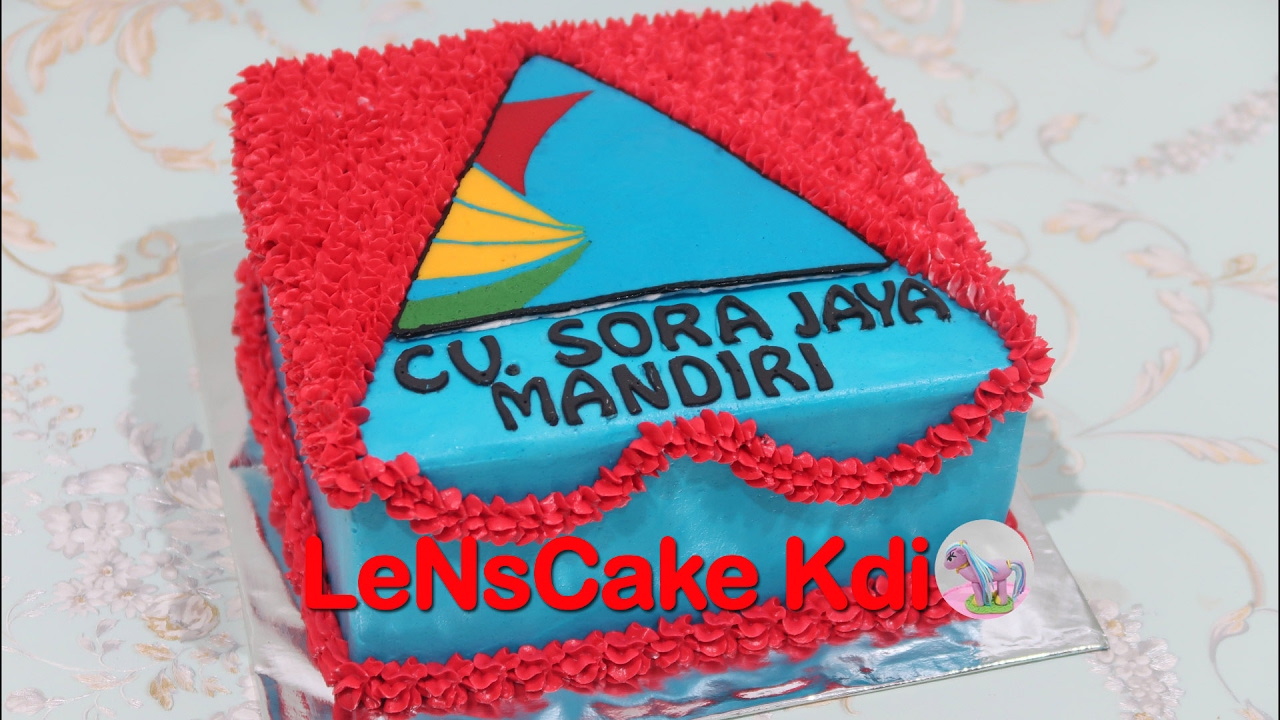 Unique ! How to Make Birthday Cake Company Logo - Cara Membuat Kue Ulang Tahun Logo Perusahaan